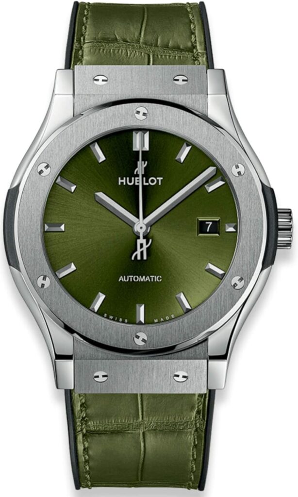 Hublot Classic Fusion Green Sunray Dial Automatic Mens Watch 542.NX.8970.LR