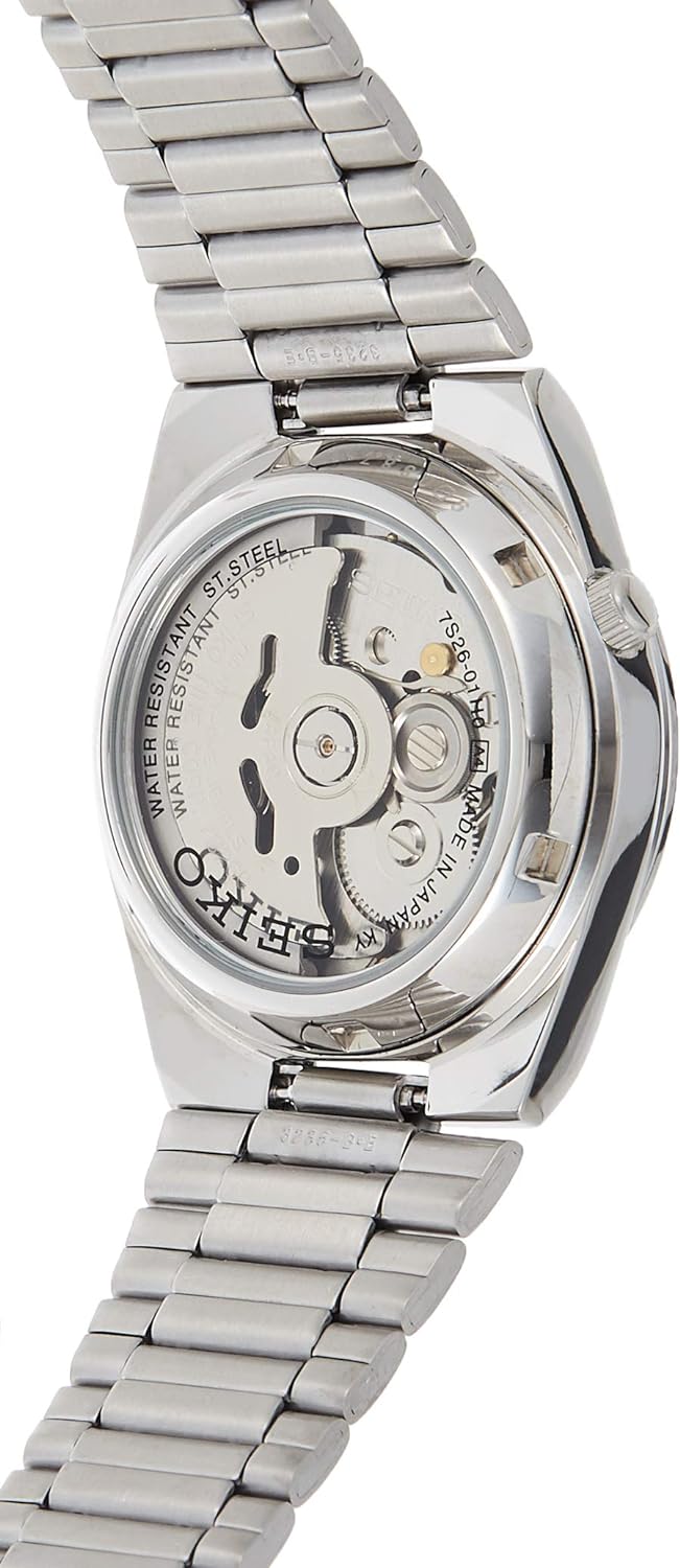 Seiko 5 Automatic Black Dial Stainless Steel Mens Watch SNK063J5