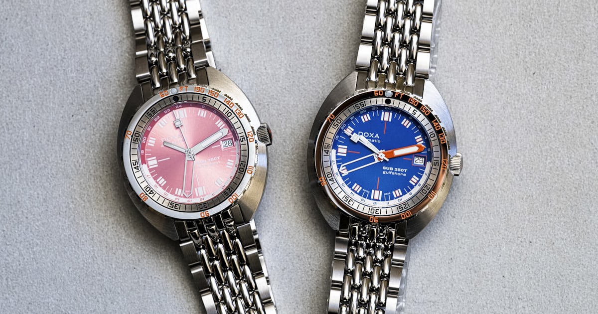 Hands-On: The Doxa Sub 250T GMT ‘Gulfshore’ And ‘Afterglow’ Limited Editions Hands-On: The Doxa Sub 250T GMT ‘Gulfshore’ And ‘Afterglow’ Limited Editions