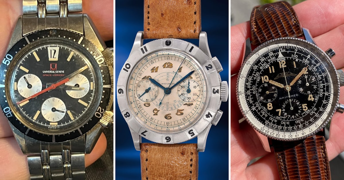 Bring a Loupe: A Universal Genève Space-Compax, A Movado Tempograph, And An Early Navitimer Bring a Loupe: A Universal Genève Space-Compax, A Movado Tempograph, And An Early Navitimer