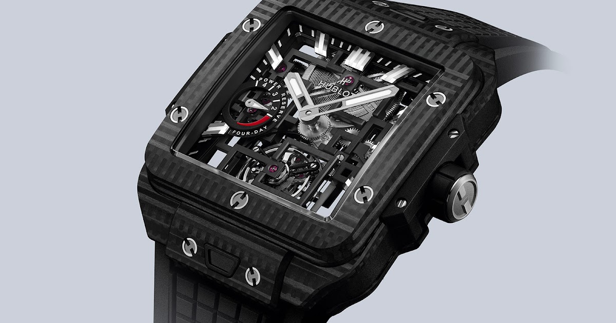 Hublot introduces first Square Bang Tourbillon with 4-Day Power Reserve and 3D carbon case | Time and Watches Hublot introduces first Square Bang Tourbillon with 4-Day Power Reserve and 3D carbon case | Time and Watches