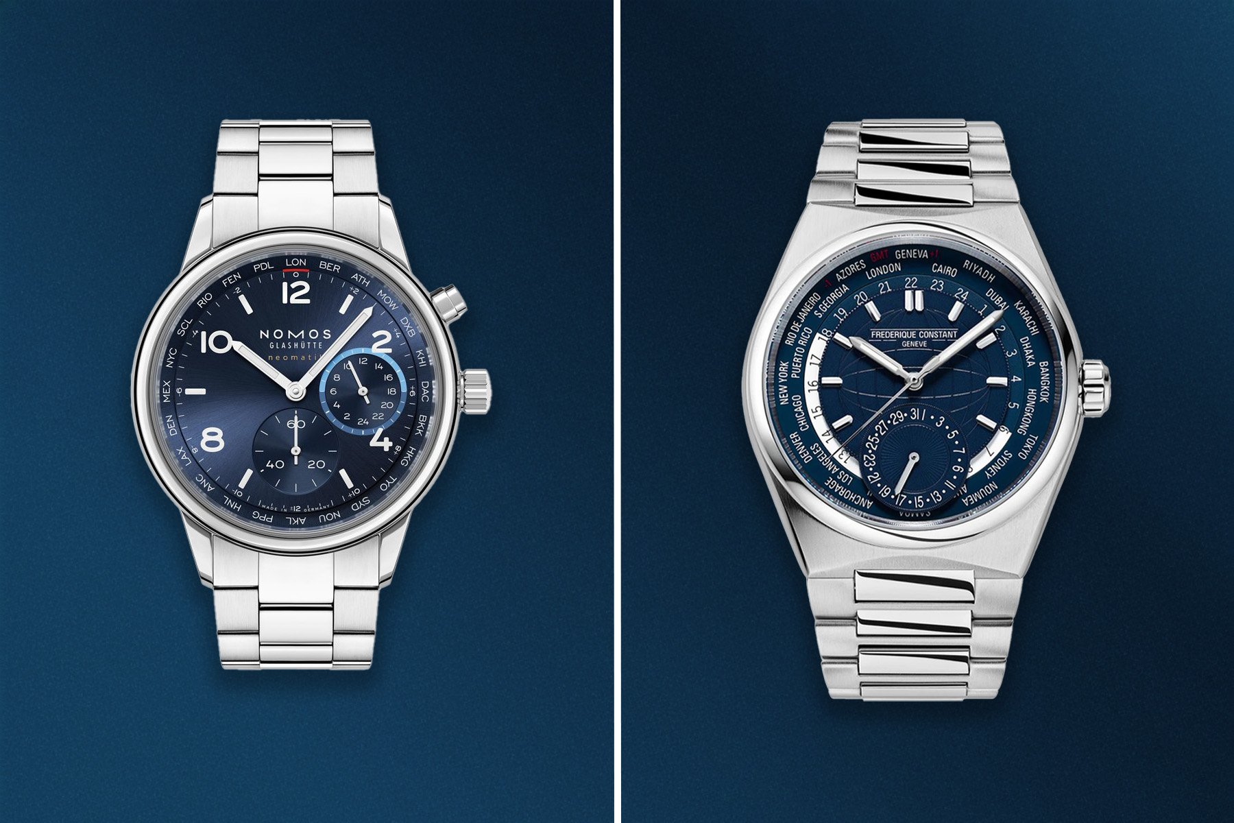 Nomos Worldtimer Vs. Frederique Constant Worldtimer Nomos Worldtimer Vs. Frederique Constant Worldtimer