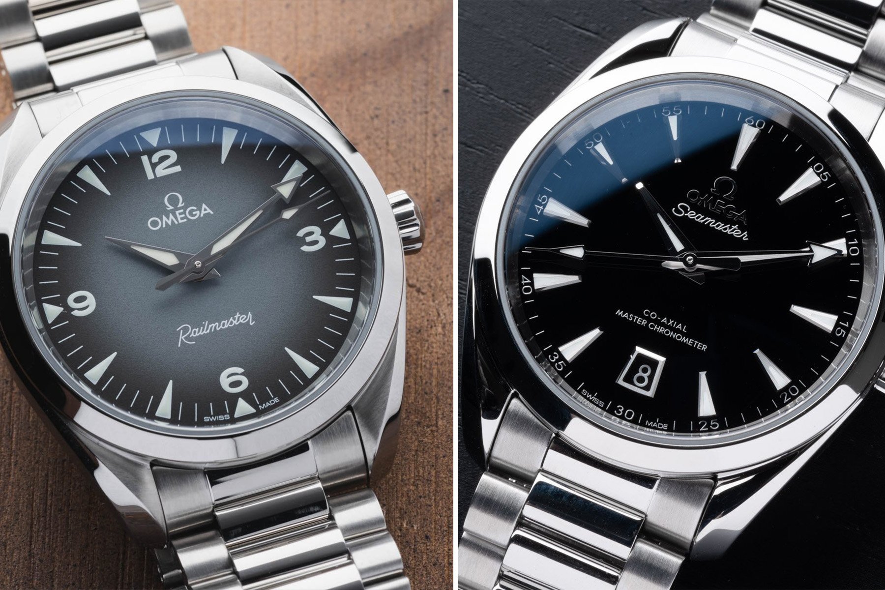 Omega Railmaster (2025) Vs. Semaster Aqua Terra 150M (38mm) Omega Railmaster (2025) Vs. Semaster Aqua Terra 150M (38mm)
