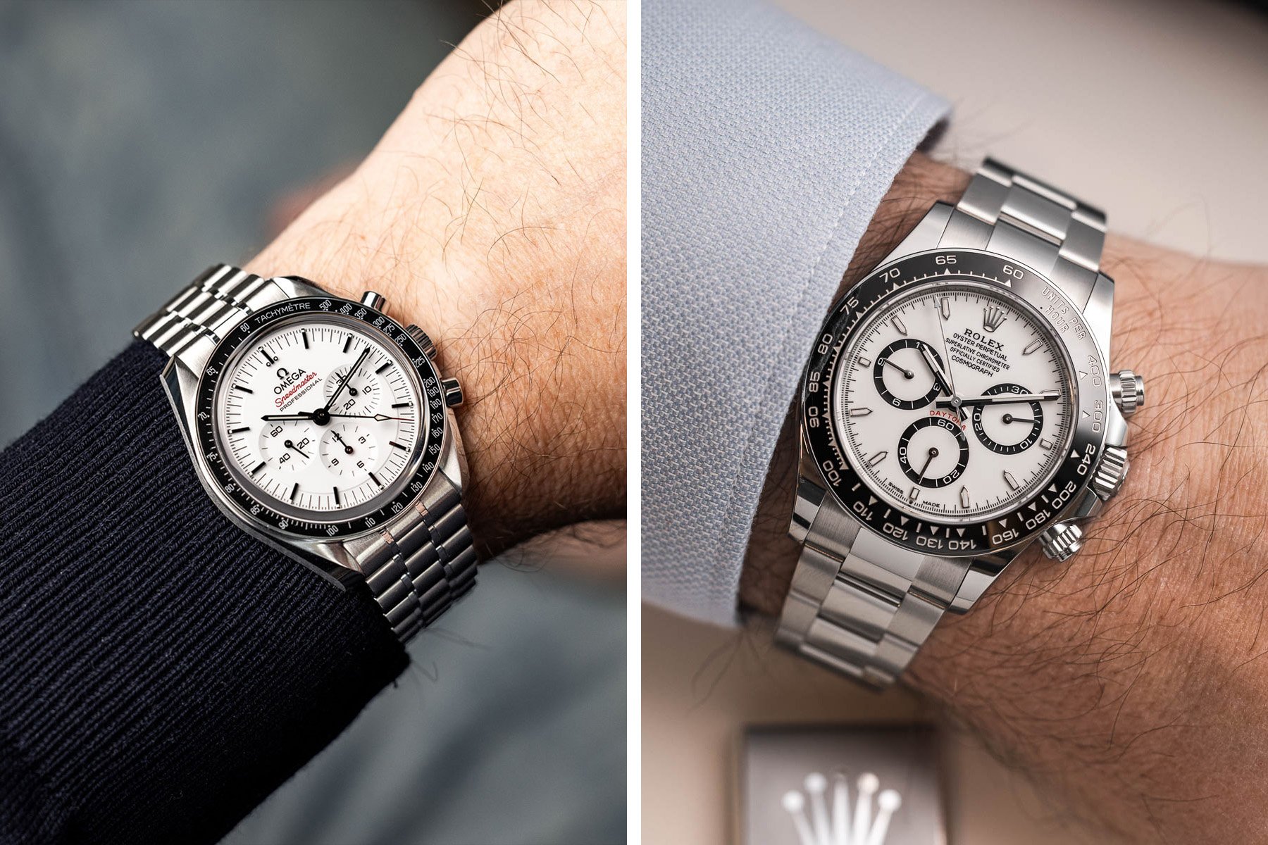 Omega Speedmaster Moonwatch Vs. Rolex Cosmograph Daytona Omega Speedmaster Moonwatch Vs. Rolex Cosmograph Daytona