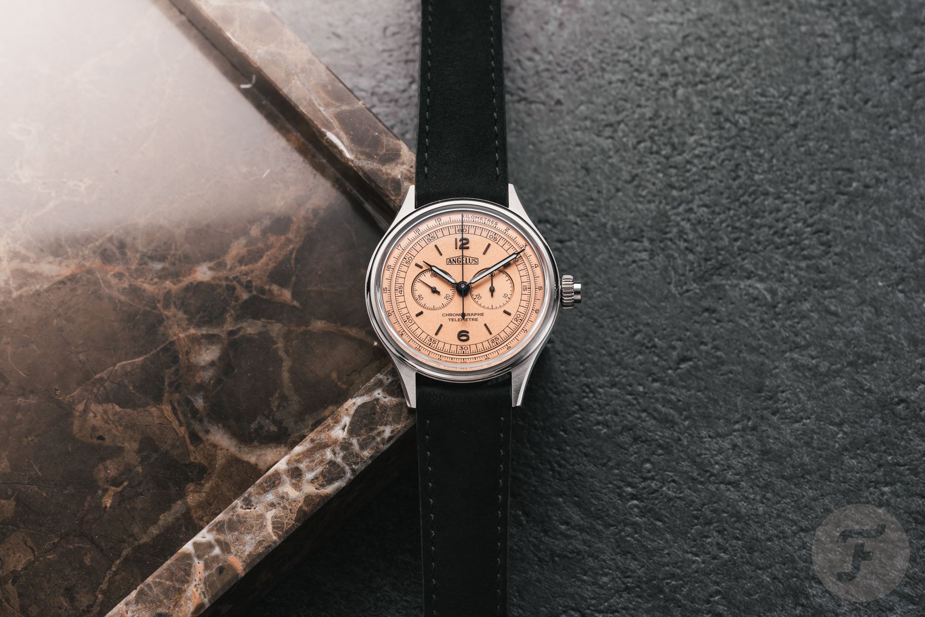 The Angelus Chronographe Télémètre Steel Rose The Angelus Chronographe Télémètre Steel Rose