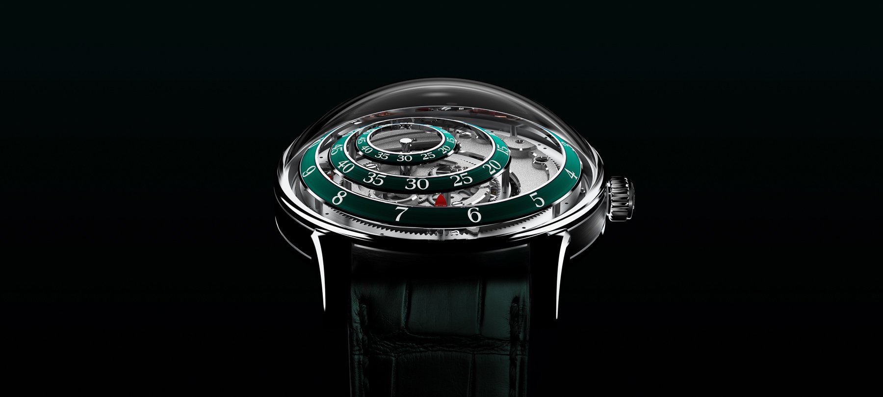 The Trilobe Une Folle Journée Rhodium-Plated Green The Trilobe Une Folle Journée Rhodium-Plated Green