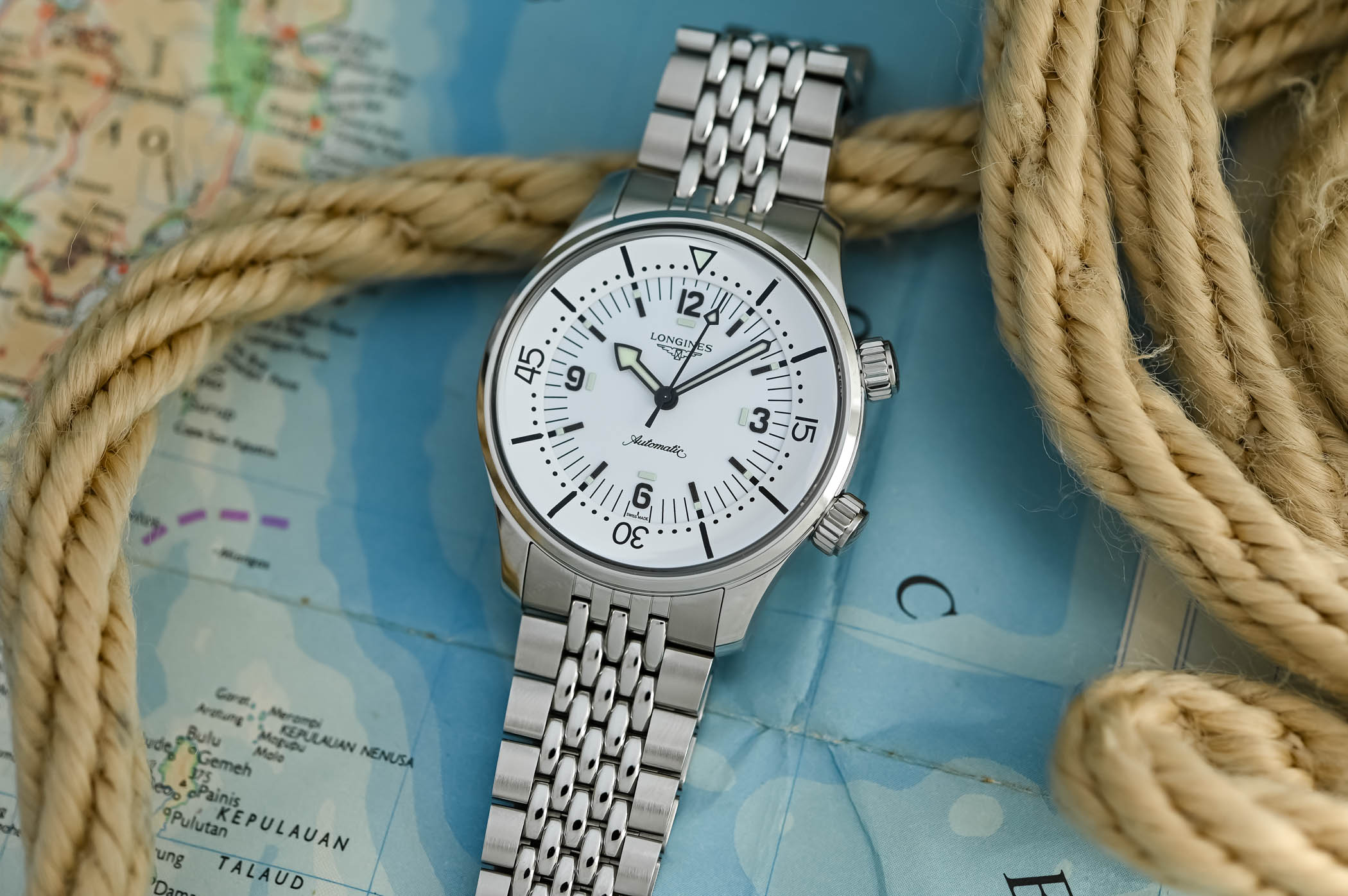 The new White Edition of the Longines Legend Diver 39mm The new White Edition of the Longines Legend Diver 39mm