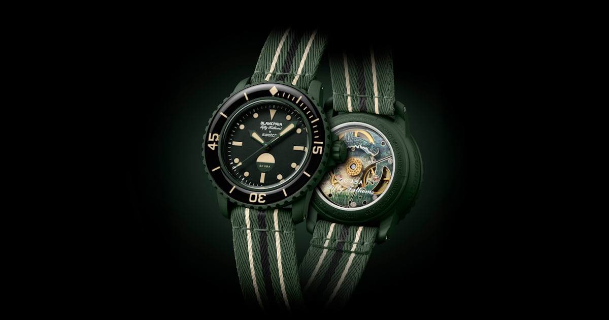 Introducing: Blancpain X Swatch Bioceramic Scuba Fifty Fathoms ‘Green Abyss’ Introducing: Blancpain X Swatch Bioceramic Scuba Fifty Fathoms ‘Green Abyss’