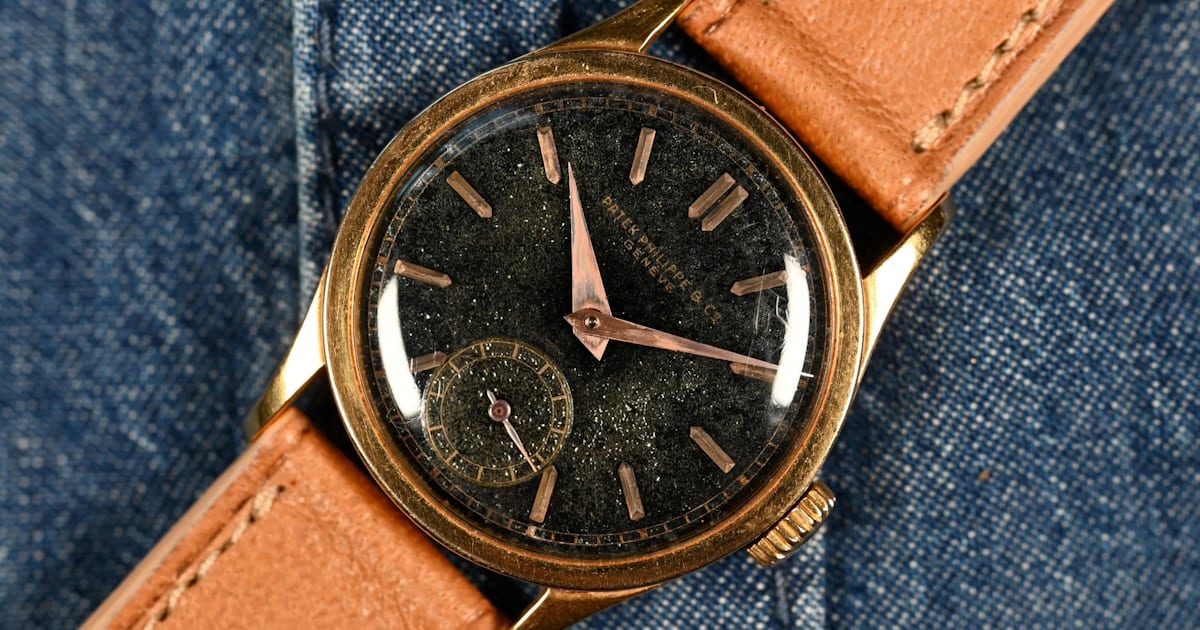 Bring a Loupe: A Black-Dialed Rose Gold Patek Ref. 96, A Movado Dial That Led To The Royal Oak, And A Pair Of French Auction Finds