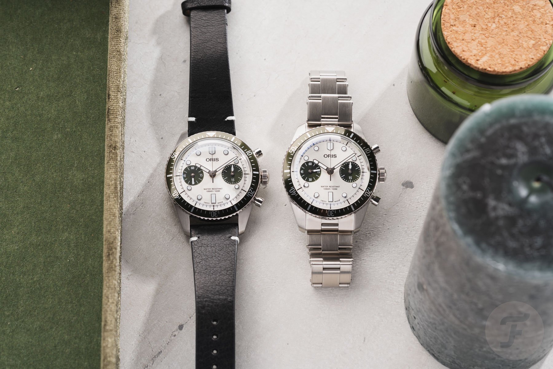 Oris Divers Sixty-Five Chronograph In Ocean Green