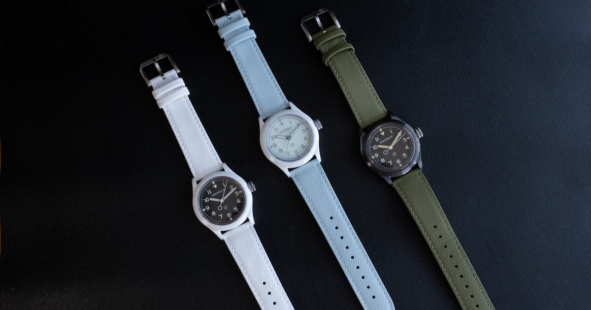 Hands-On: Earthen Debuts With Three Ceramic Case Field Watches Priced At Under A Grand