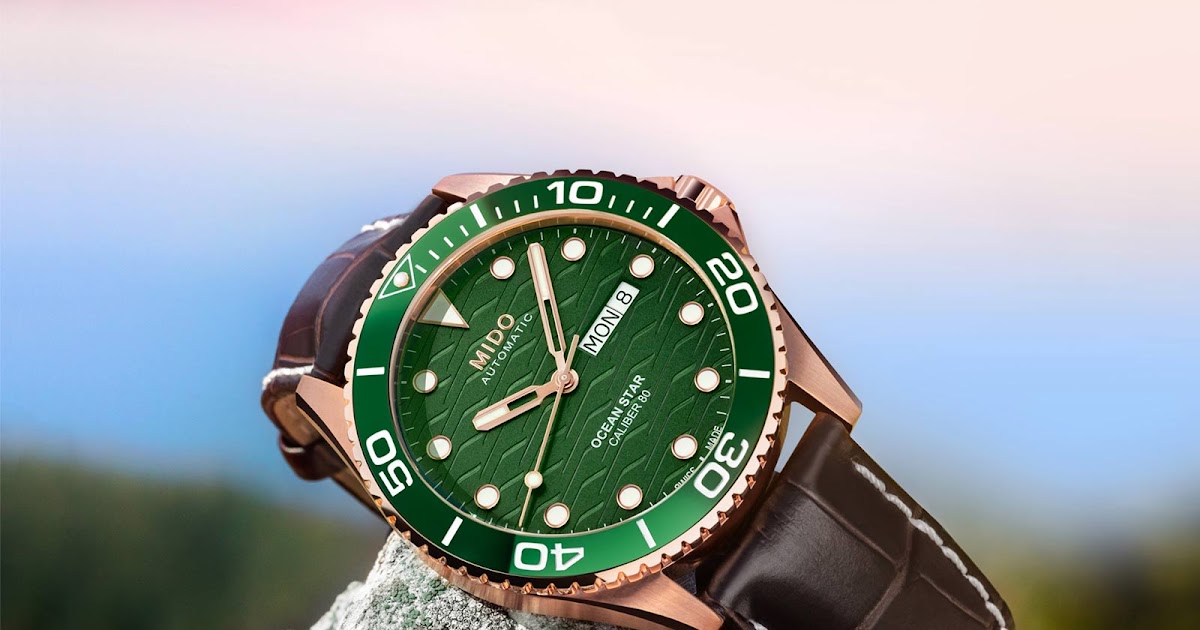 Mido unveils new Ocean Star 200C with green dial and rose gold PVD case | Time and Watches