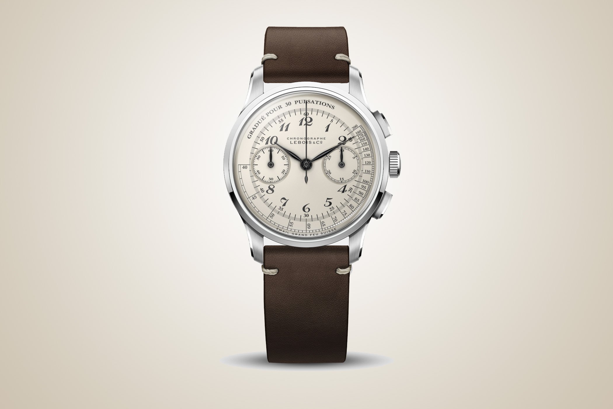 The Lebois & Co Heritage Chronograph Atelier Coquille d’Oeuf Enamel