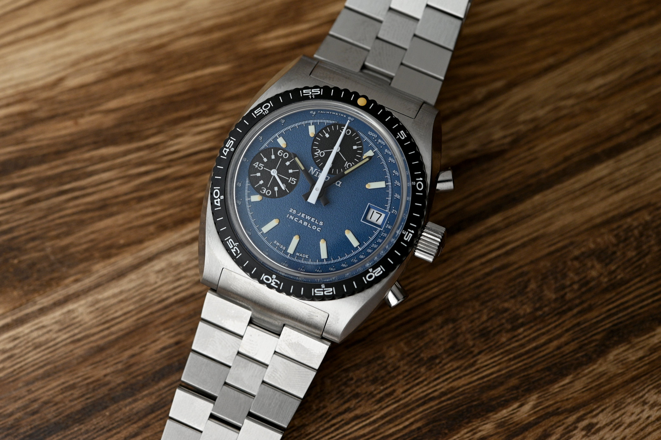 The Nivada Grenchen Chronosport Blue